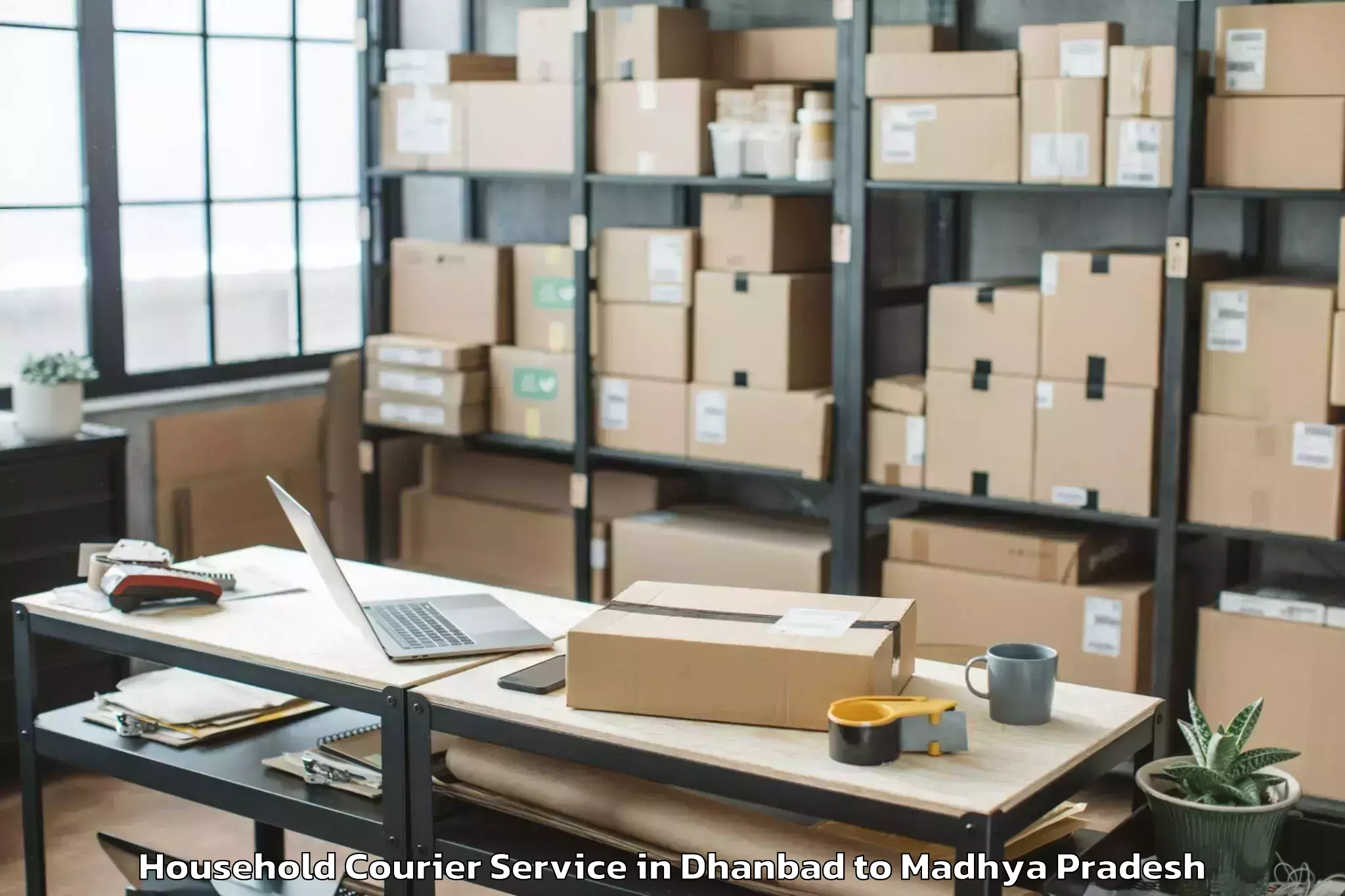 Book Dhanbad to Rajiv Gandhi Proudyogiki Vishw Household Courier Online